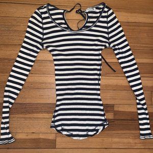 Black and White Striped Long Sleeve